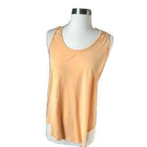 Naked Zebra Womens Tank Top Yellow Sleeveless Scoo